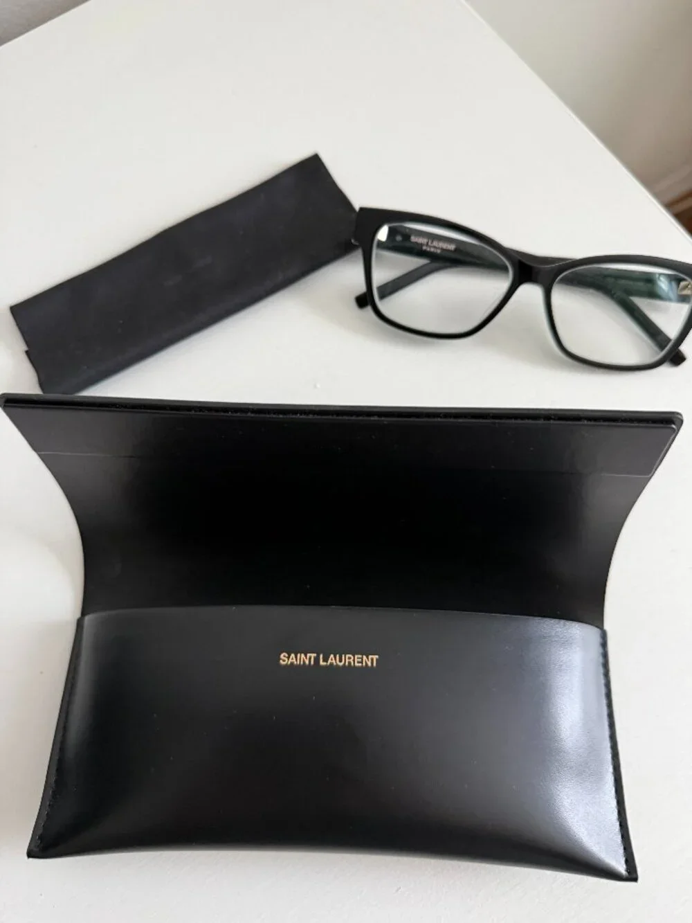 Authentic Saint Laurent SL M116 001 55 Women's Cat-Eye Eyeglass Frames